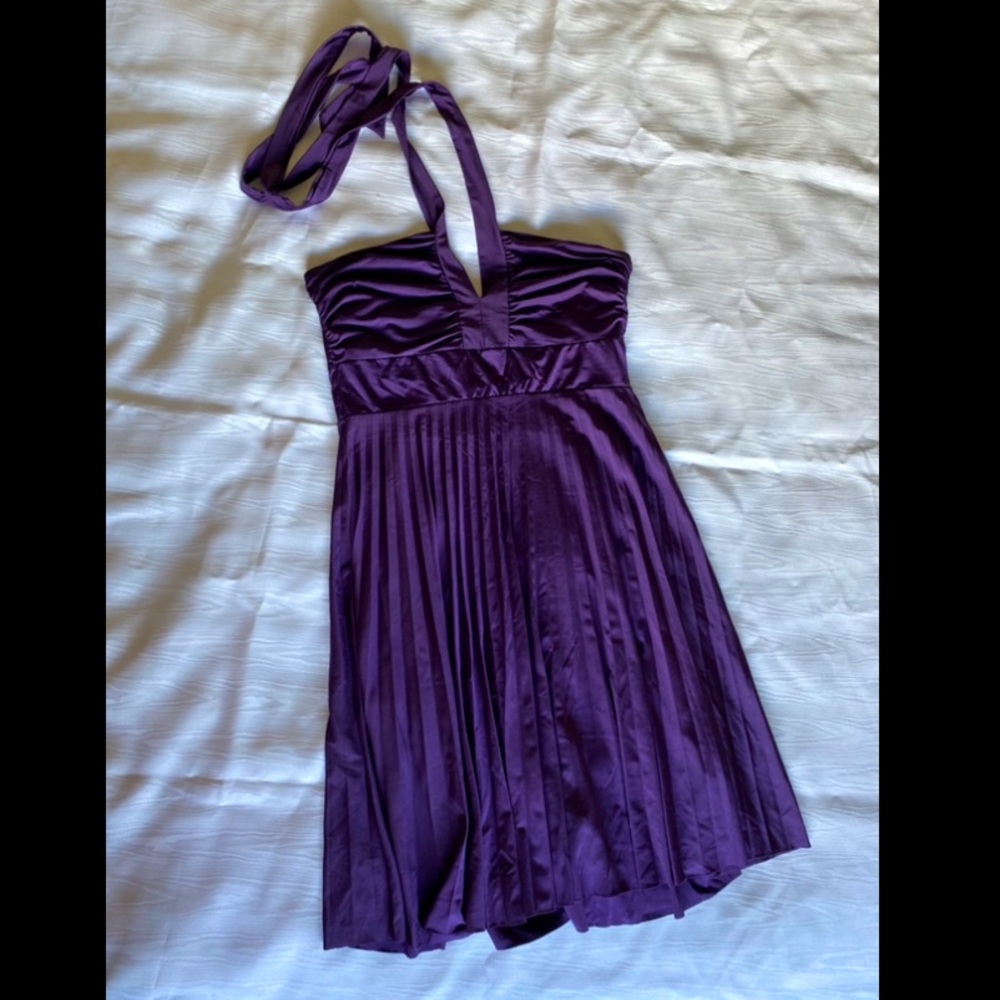 Silky purple dress